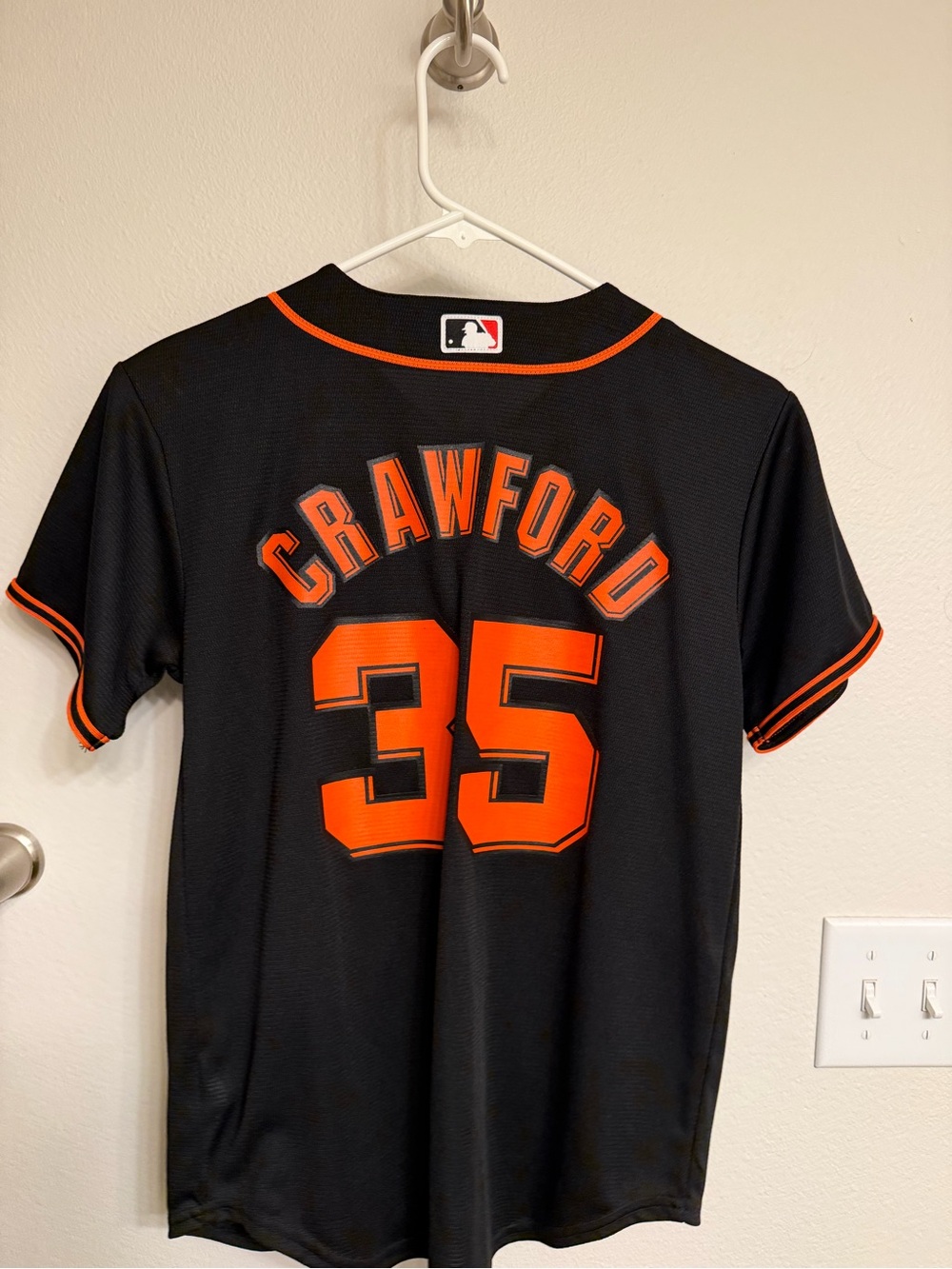 Youth Black & Orange SF Giants Brandon Crawford Jersey